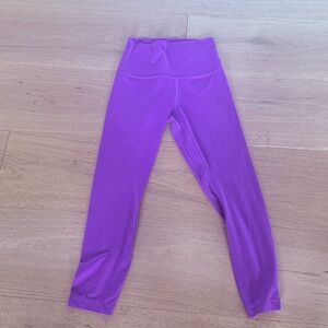 Lululemon Purple Align Athletic Leggings 3/4 length